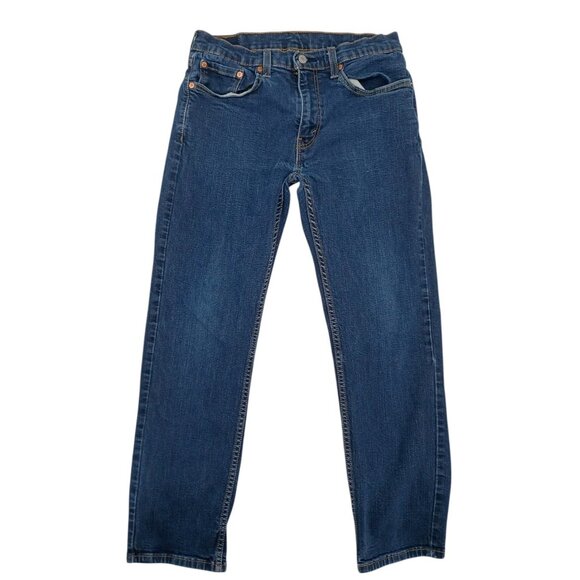 Levis 505 Jeans Mens 32x30 Blue Denim Regular Fit Straight Leg Waterless Tag - Picture 1 of 7